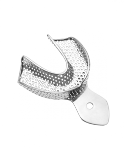 Perforated XL Lower Impression Tray: Precision Fit for Dental Impressions